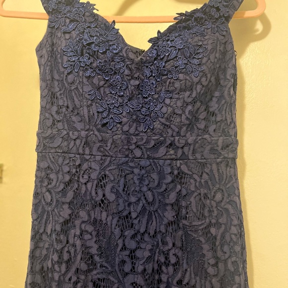 Maxi Navy Evening Dress - Picture 10 of 11
